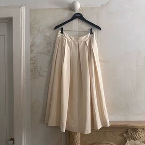 NEW Pale Yellow Wool A Line Skirt